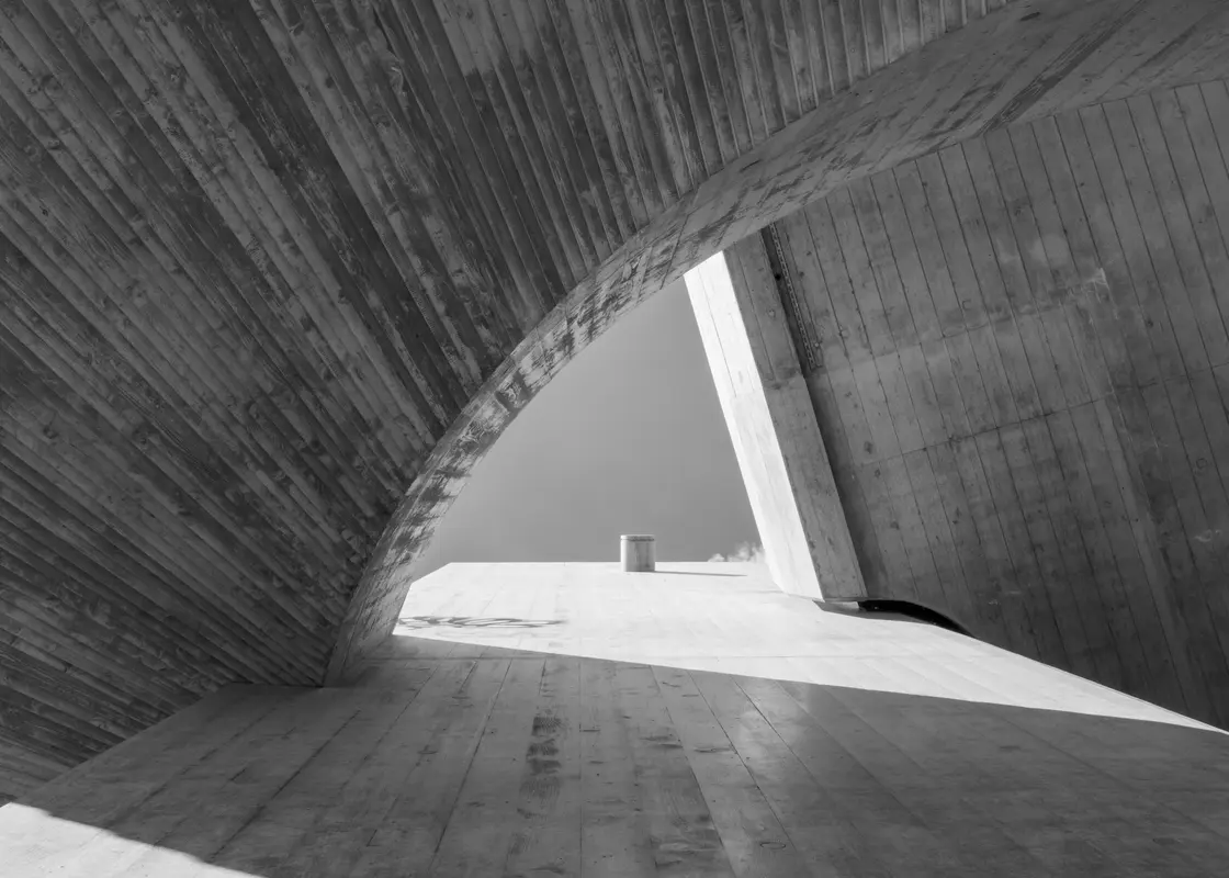 Concrete architectural interior