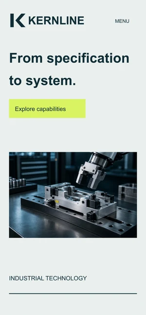 KERNLINE mobile website design concept