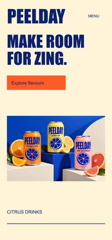 PEELDAY mobile website design concept